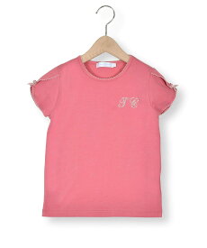 Tartine et Chocolat 袖リボンソフトベア天竺半袖Tシャツ(90~140cm) ベベ オンライン ストア トップス カットソー・Tシャツ ピンク ブルー【送料無料】