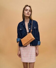 CHARLES & KEITH Midori ミドリ ジオメトリックショルダーバッグ チャールズアンドキース バッグ ショルダーバッグ ホワイト ブラウン【送料無料】