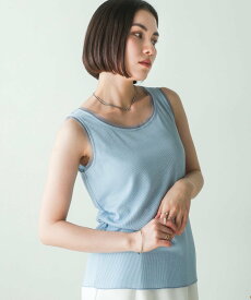 【SALE／30%OFF】Bou Jeloud 前後2WAYシルバーラメタンク バブ / ブージュルード トップス ノースリーブ・タンクトップ ブルー ブラック ベージュ ホワイト