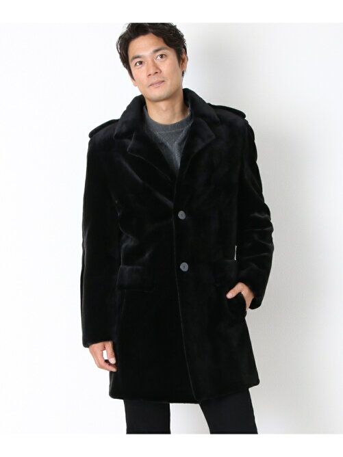 Sankyoshokai シェアードミンクチェスターコートメンズkopenhagenfur