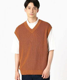 【SALE／44%OFF】COMME CA ISM ニットベスト コムサイズム トップス ニット オレンジ ネイビー ベージュ グリーン