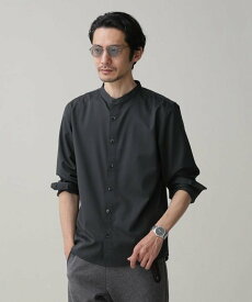 【SALE／60%OFF】NANO universe LB.04/スタンダードバンドカラーシャツ/長袖 ナノユニバース トップス シャツ・ブラウス ブラック グレー ホワイト