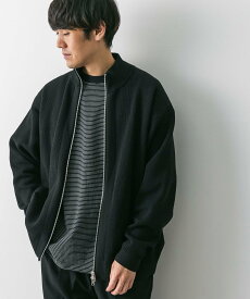 【SALE／20%OFF】URBAN RESEARCH DOORS ハイツイスト畦編みドライバーズニット アーバンリサーチドアーズ トップス ニット ブラック グレー【送料無料】