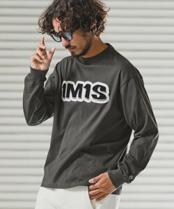 1minute 1second mlt5442-1M1S chenille embroidered patch long sleeve cut&sewn �����O�X �J���r�I �g�b�v�X �J�b�g�\�[�ET�V���c �O���[ �u���b�N �z���C�g�y���������z