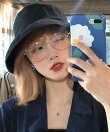 ユニセックス ビックフレーム スクエア 伊達メガネ cula737