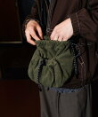 巾着コーデュロイショルダーバッグ