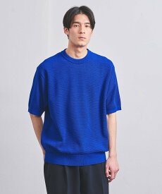 UNITED ARROWS バーズアイ クルーネックニット ユナイテッドアローズ トップス ニット ブルー ホワイト グレー ピンク ネイビー【送料無料】