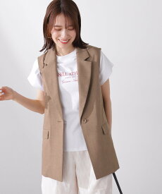 【SALE／10%OFF】N. Natural Beauty Basic シングルブレストテーラードジレ エヌ ナチュラルビューティーベーシック* ジャケット・アウター ブルゾン・ジャンパー ブラック ホワイト ブラウン【送料無料】