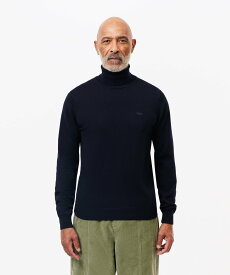 【SALE／30%OFF】LACOSTE メリノウールタートルネックセーター ラコステ トップス その他のトップス ホワイト ブラック【送料無料】