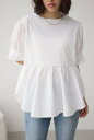 【SALE／30%OFF】AZUL BY MOUSSY 袖カフスペプラムトップス アズールバイマウジー ワンピース・ドレス チュニック ベージュ ブラック ホワイト