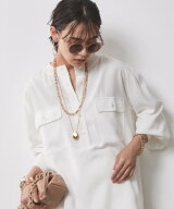 CHIC STYLE 衿リブブラウス＜大きいサイズ有＞シックスタイル シックスタイル トップス シャツ・ブラウス…
