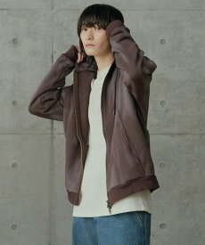 RATTLE TRAP オーバーサイズ切替加工パーカー メンズ ビギ トップス パーカー・フーディー ブラック ブラウン【送料無料】