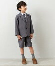 【4点セットスーツ】ジャケット+ハーフパンツ+シャツ+ネクタイ