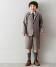 【4点セットスーツ】ジャケット+ハーフパンツ+シャツ+ネクタイ