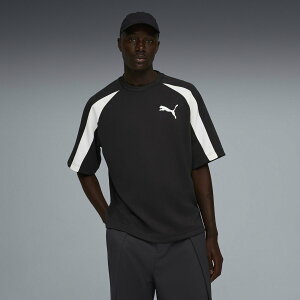 PUMA �����Y T7 �I�[�o�[�T�C�Y �s�P �r�b�O �L���b�g ���� T�V���c T7 Oversized Tee �v�[�} �g�b�v�X �J�b�g�\�[�ET�V���c �u���b�N�y���������z