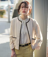 ANY SIS シアーメッシュ ノーカラージャケット エニィスィス ジャケット・アウター ノーカラージャケット…