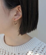 ieLS 「ieLS」ステンレス シンプルサークルイヤリング クークロワッサン アクセサリー・腕時計 イヤリン…