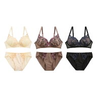 SHIROHATO 選べる6タイプ ノンワイヤー ブラジャー ショーツ 3点セット シロハト インナー・ルームウェア…