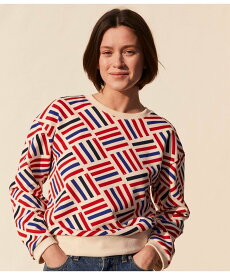 【SALE／10%OFF】PETIT BATEAU プリントスウェット長袖プルオーバー プチバトー トップス スウェット・トレーナー【送料無料】