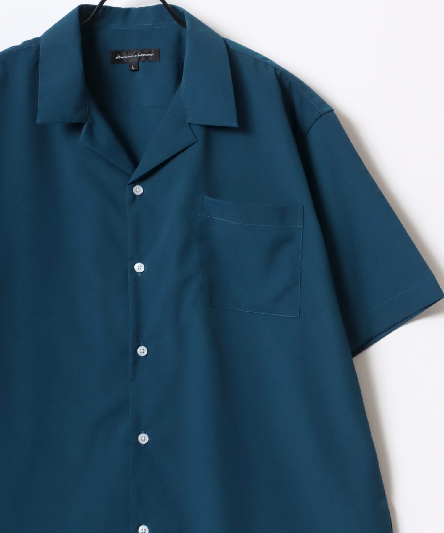 Lazar (M)オーバーサイズ オープンカラー 半袖シャツ