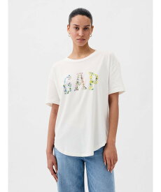 【SALE／40%OFF】GAP (W)オーガニックコットン GAPアーチロゴ Tシャツ ギャップ トップス カットソー・Tシャツ ホワイト パープル グリーン