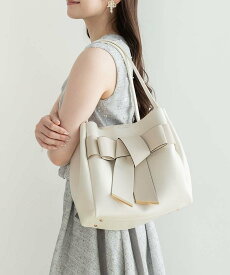 RANDA 【A4対応】リボントートバッグ ランダ バッグ トートバッグ ホワイト グレー ブラック【送料無料】