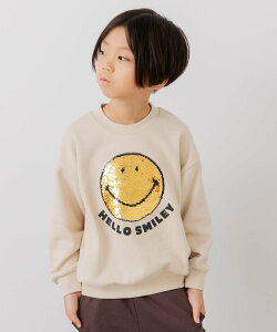 SMILEY FACE <スマイリーフェイス>裏毛トレーナー チルツー トップス スウェット・トレーナー ブラック ホワイト グレー グリーン イエロー