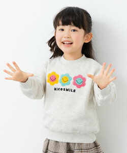 SMILEY FACE <スマイリーフェイス>裏毛トレーナー チルツー トップス スウェット・トレーナー ブラック ホワイト グレー グリーン イエロー