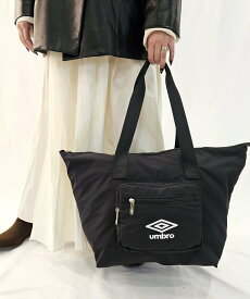 UMBRO 【umbro/アンブロ】ポケッタブル 刺繍トラベルトートバッグ スタイルコード バッグ トートバッグ ブラック【送料無料】