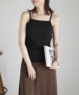 【SALE／60%OFF】mitis mitis/(W)カップ付きスクエアネックリブキャミソール リラクロ トップス キャミソ…