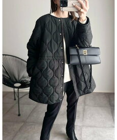 【SALE／20%OFF】Emma Taylor ミリタリーキルティングドロストハーフコート スタイルドア ジャケット・アウター その他のジャケット・アウター ブラック ブラウン ネイビー【送料無料】