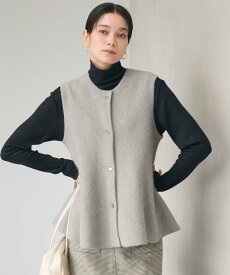 UNITED ARROWS green label relaxing FOXブレンド セッケツ ニット ジレ ユナイテッドアローズ グリーンレーベルリラクシング トップス ベスト・ジレ ネイビー グレー ホワイト【送料無料】