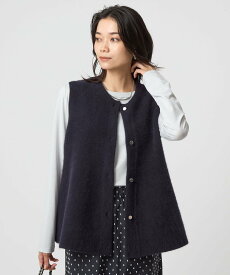 【SALE／50%OFF】UNITED ARROWS green label relaxing FOXブレンド セッケツ ニット ジレ ユナイテッドアローズ グリーンレーベルリラクシング トップス ベスト・ジレ ネイビー グレー ホワイト【送料無料】