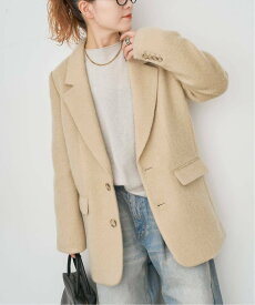 【SALE／30%OFF】Spick & Span モヘヤブレンド シャギージャケット スピックアンドスパン ジャケット・アウター ブルゾン・ジャンパー グレー ベージュ【送料無料】