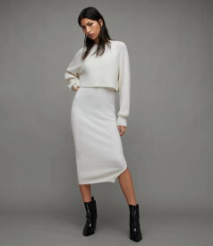 【SALE／30%OFF】ALLSAINTS (W)MARGOT CREW DRESS オールセインツ ワンピース・ドレス ワンピース ホワイト【送料無料】