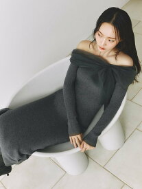 FRAY I.D 3wayリボンオフショルニットワンピース フレイ アイディー ワンピース・ドレス ワンピース ベージュ グレー【送料無料】