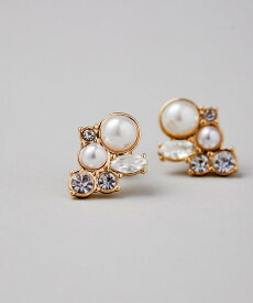 【SALE／30%OFF】VIS パール&ビジューアソートピアス ビス アクセサリー・腕時計 ピアス ホワイト ゴールド