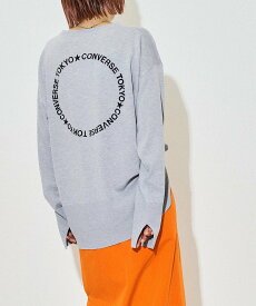 CONVERSE TOKYO WOMEN バックロゴニット コンバーストウキョウ トップス ニット グレー ホワイト パープル ブラック【送料無料】