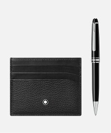 MONTBLANC 【MONTBLANC(モンブラン)公式】 マイスターシュテュック プラチナ仕上げ クラシック ボールペン&マイスターシュテュック ソフトグレイン ポケット 6ccセット (MB128955) モンブラン 文房具 その他の文房具 ブラック【送料無料】