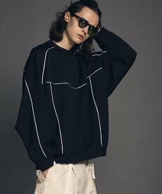 【SALE／20%OFF】MAISON SPECIAL Prime-Over Cardboard Knit Crew Neck Track Pullover メゾンスペシャル トップス スウェット・トレーナー ブラック ホワイト ブラウン【送料無料】