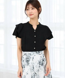 【SALE／58%OFF】MISCH MASCH ダブルフリルカットブラウス ミッシュマッシュ トップス シャツ・ブラウス グレー ブルー ブラック ホワイト