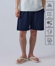 ウェーブワッフルショートパンツ/セットアップ対応/接触冷感/吸水速乾/イージーケア
