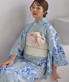 shetila 【着付け不要】5分で着られる、大人の二部式浴衣3点セット(セパレート浴衣＋作り帯＋下駄) カジュアル 着物・浴衣・和装小物 和装小物【送料無料】