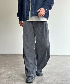 CPCM ヘリンボーンバレルスラックス シーピーシーエム パンツ その他のパンツ グレー ブラック ブラウン ネイビー【送料無料】