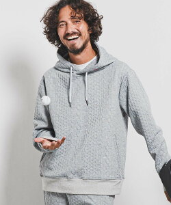 1minute 1second mpa3957-cable knit hoodie with heart patch �p�[�J�[ �J���r�I �g�b�v�X �p�[�J�[�E�t�[�f�B�[ �O���[ �u���b�N�y���������z