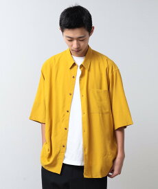 【SALE／50%OFF】BEAMS MEN BEAMS / ソリッド イージー ハーフスリーブ シャツ ビームス アウトレット トップス シャツ・ブラウス ブラウン ブラック イエロー【送料無料】