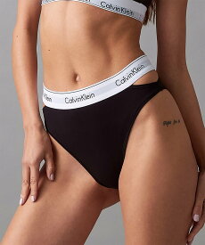 Calvin Klein Underwear (W)【公式ショップ】 カルバンクライン MODERN COTTON ハイレグ タンガ Calvin Klein Underwear QF7280 カルバン・クライン インナー・ルームウェア ショーツ ブラック グレー【送料無料】