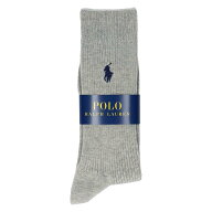 POLO RALPH LAUREN POLO RALPH LAUREN 消臭加工 ワンポイント刺繍 無地 リブ クルー丈 メンズ ソックス …
