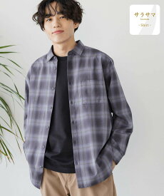 【SALE／50%OFF】GLOBAL WORK サラサマレギュラーシャツ/長袖/234563 グローバルワーク トップス シャツ・ブラウス グレー ブルー ブラック グリーン ホワイト ネイビー