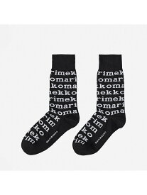 Marimekko Kasvaa Logo ソックス マリメッコ 靴下・レッグウェア 靴下 ブラック ホワイト【送料無料】
